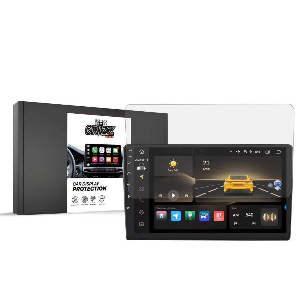 Stop aux reflets sur écran voiture : film mat Grizz pour radio Android