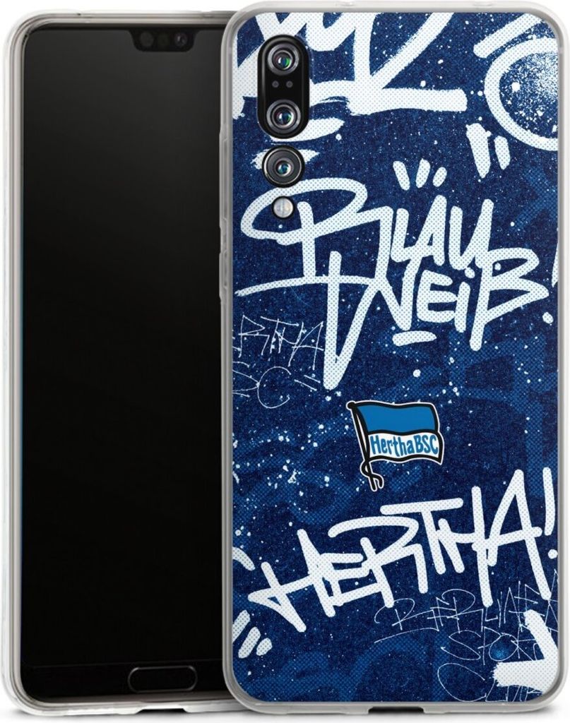 DeinDesign Handyhülle für Huawei P20 Pro Silikon Hülle Case Smartphone Schutzhülle Graffiti Hertha BSC Offizielles Lizenzprodukt