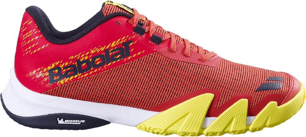 Babolat Jet Viva Padel-Tennis Padelschuhe Sportschuhe rot/schwarz/gelb/weiß 3A0S25B934-5068, Schuhgröße:40.5 EU