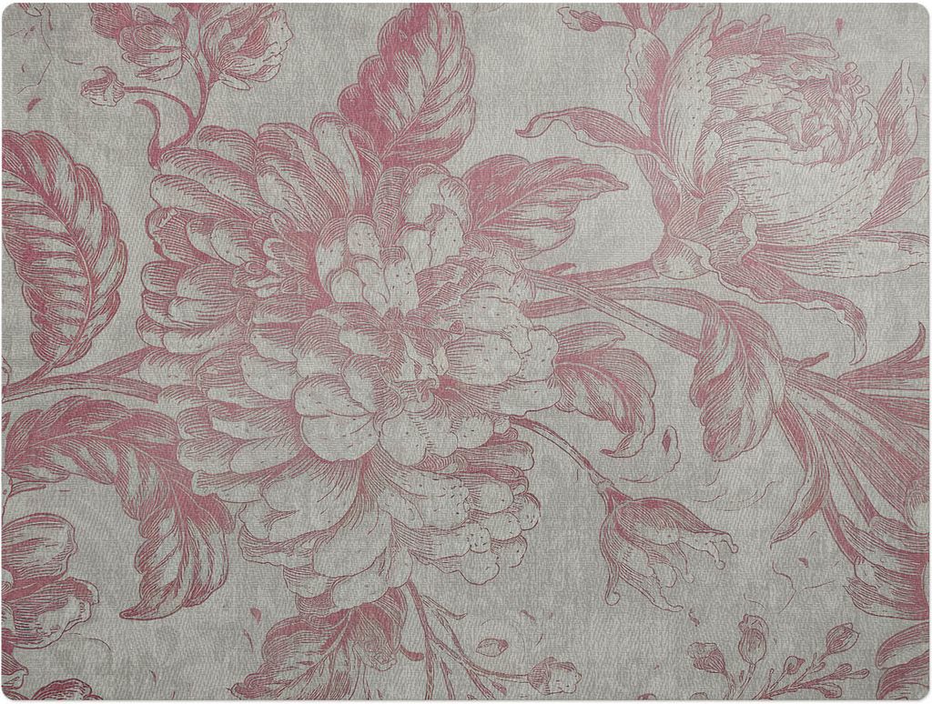 Florales Retro-Ornament – Bodenschutzmatte – Rutschfest – Schutzmatte für Büro – Vinylmatte – Stuhlunterlage – 120 x 90 cm