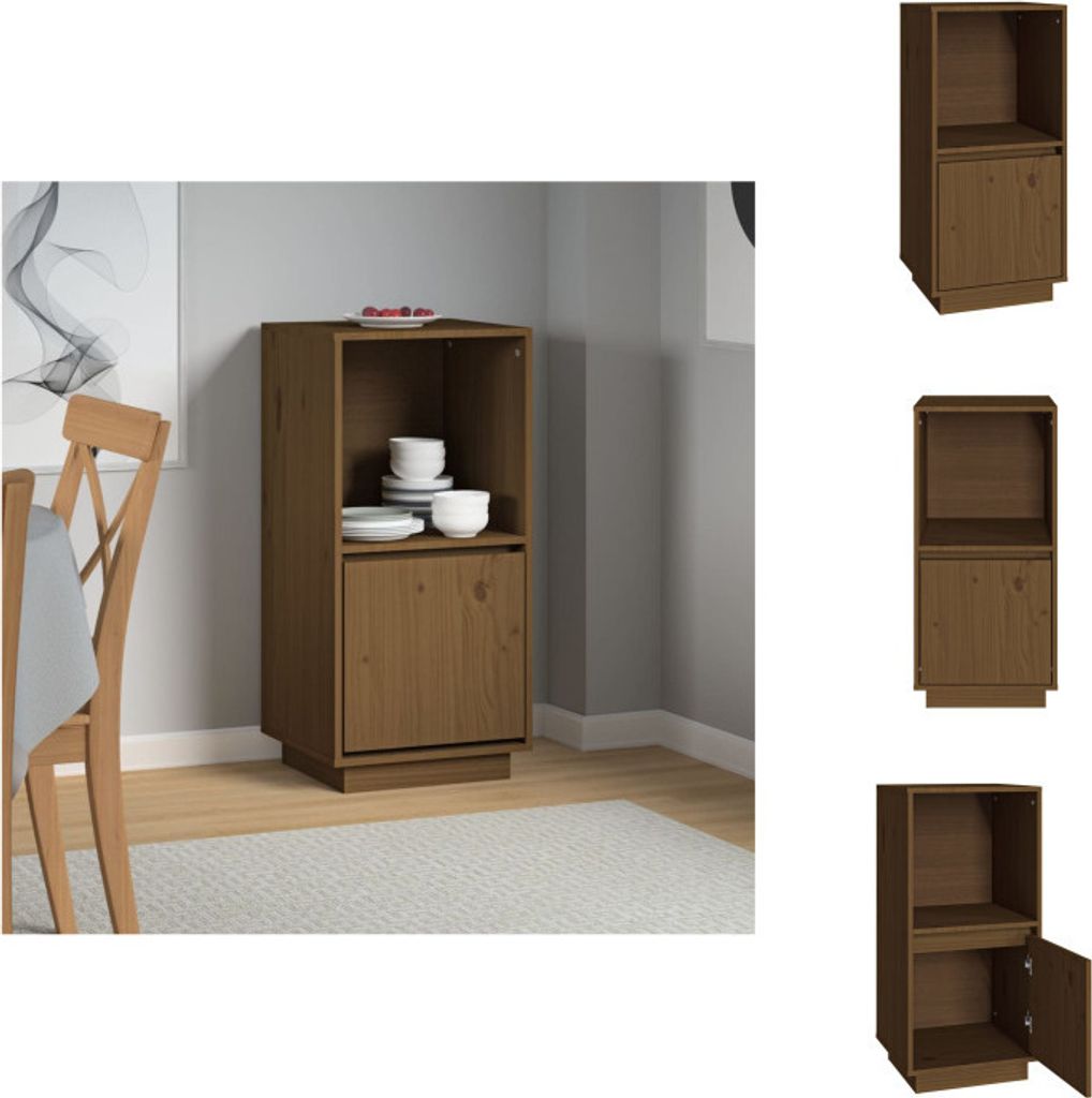 vidaXL Sideboard Honigbraun 38x35x80 cm Massivholz Kiefer - Sideboards