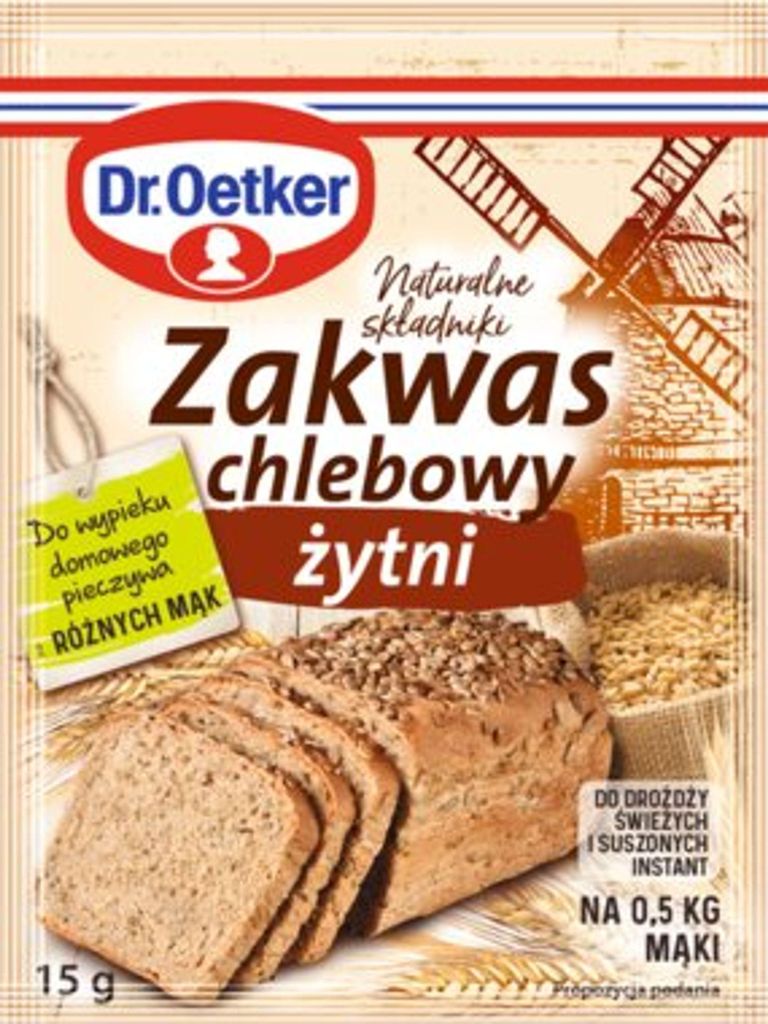 Dr. Oetker Zakwas chlebowy żytni 15g Zdjęcie produktu 