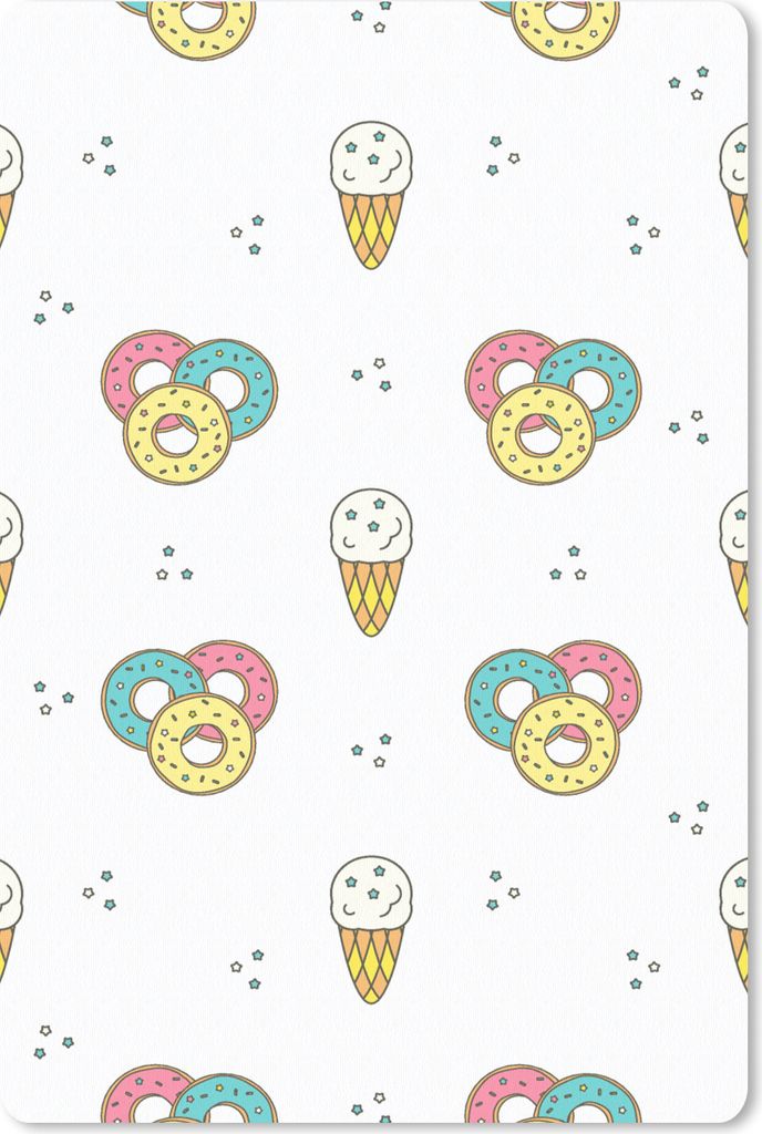 MuchoWow Mauspad Mousepad Muster - Eiscreme - Donus - Jungen - Kinder 18x27 cm - Mousepads - Maus Mat - Pad - Mausunterlage