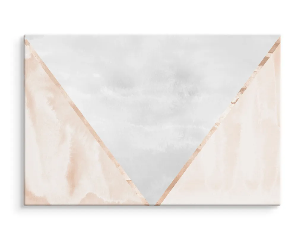 Pittura Astratta Triangolo XXL 120x80 | Arredo Casa Design Moderno - 4