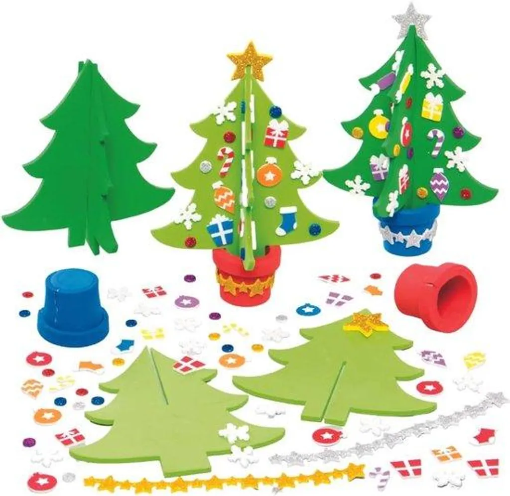 Loisir créatif de Noël pour enfant - Kit sapin à décorer soi-même vert