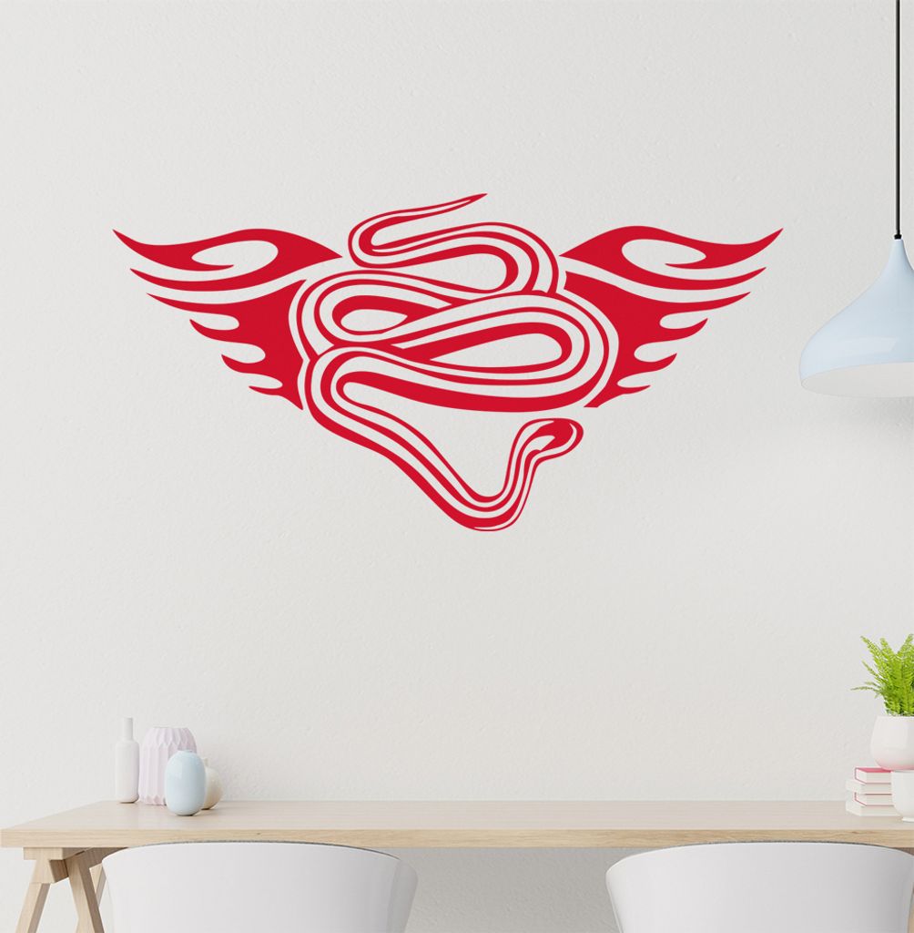 Tribal Schlange Wandtattoo in 6 Größen - Wandaufkleber Wall Sticker - Dekoration, Küche, Wohnzimmer, Schlafzimmer, Badezimmer