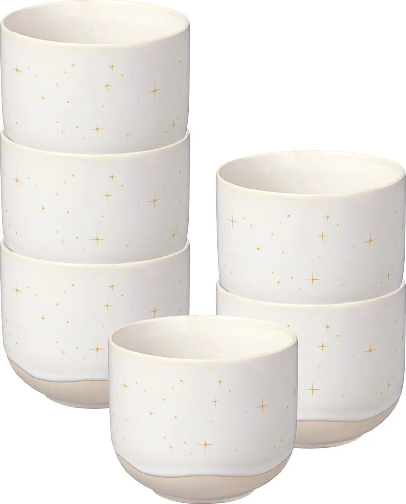 Set de 6 tasses à café Winter Glow 260 ml - Vaisselle de fête moderne