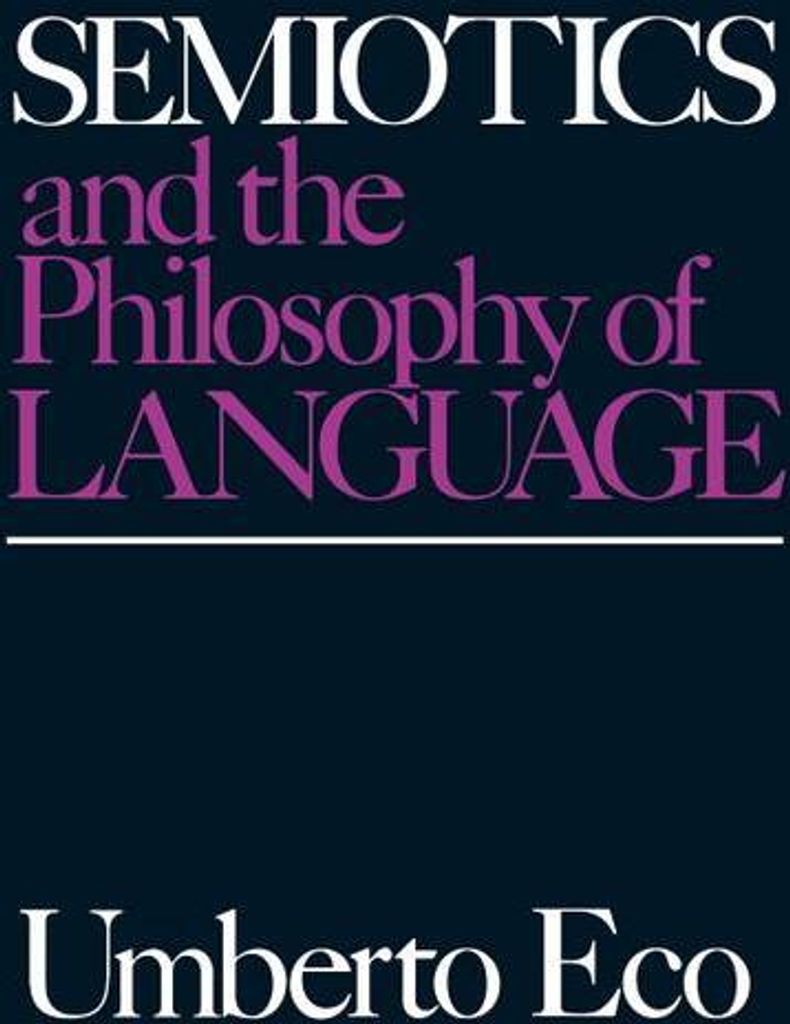 Semiotics and the Philosophy of Language