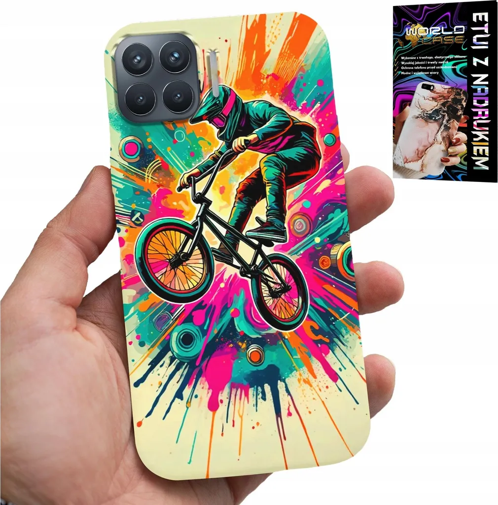 Cover Oppo Reno 4 Lite Protettiva BMX Triki Sport con Vetro Display