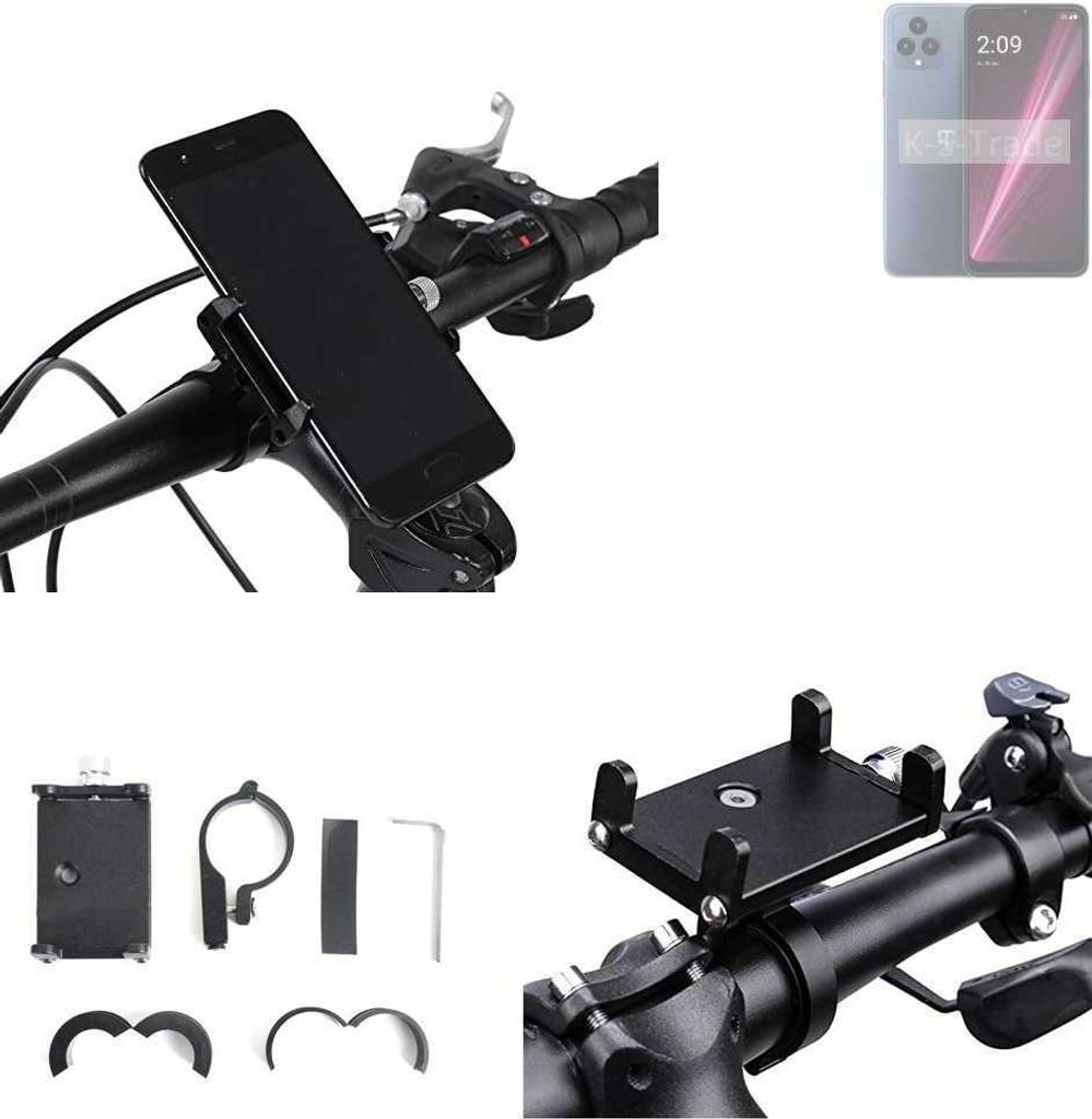 K-S-Trade Handyhalterung für das Fahrrad kompatibel mit T-Mobile REVVL 6 Halter Lenkstange Fahrradhalterung Motorrad Bike Mount Befestigung