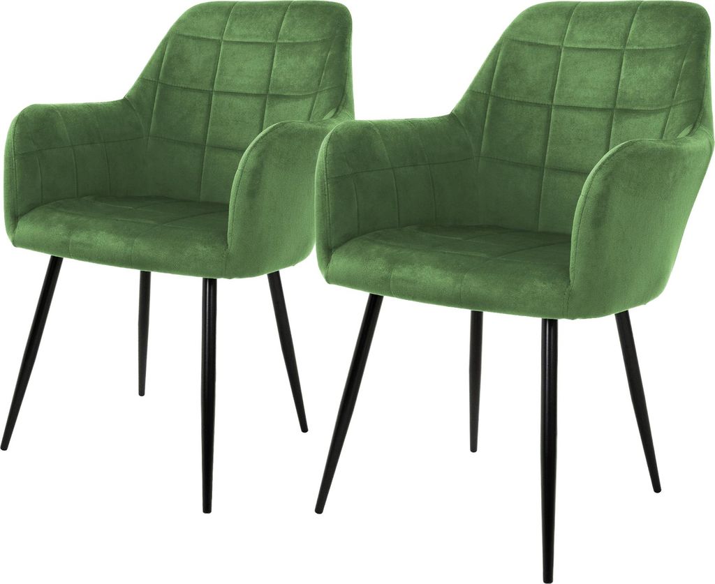 ML-Design 2er Set Esszimmerstühle mit Rücken- und Produktbild 
