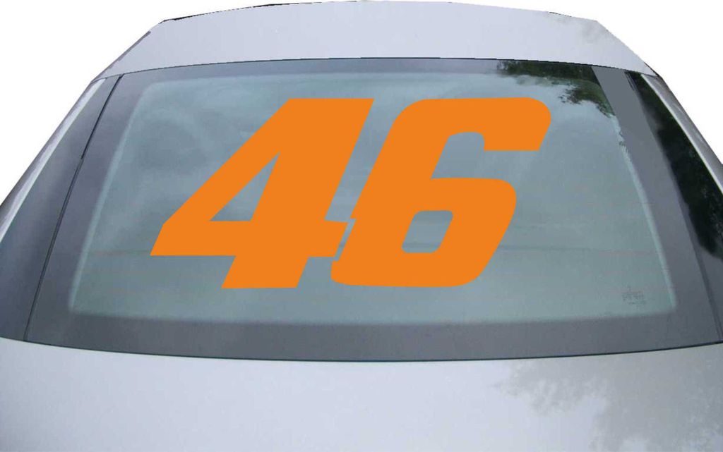 Indigos UG - Aufkleber Heckscheibe & Motorklappe DE2845 - orange - 600x285 mm - 46 rosi - Auto Scheiben Fenster Heckklappe Tuning Racing JDM - Die cut