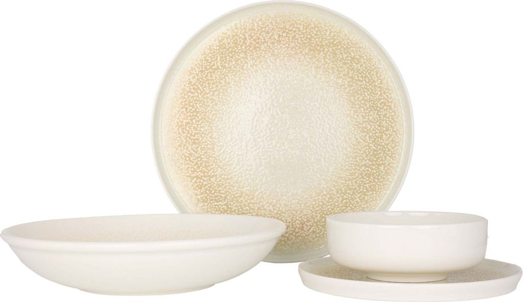 Rinart Geschirrset - Dotti - 24 teilig - 6 Personen - Porzellan