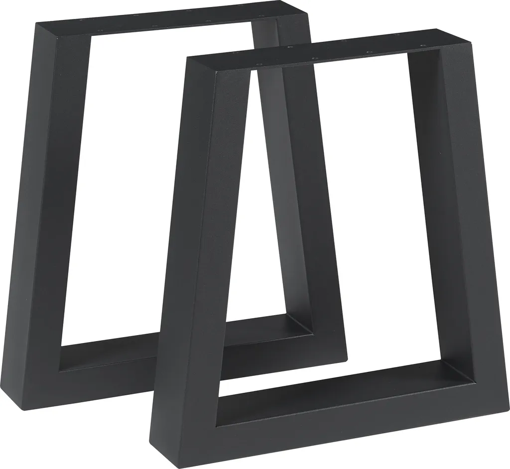 Set de 2 Pieds de Table Marstal en Acier Noir 42x40 cm pour Table Basse