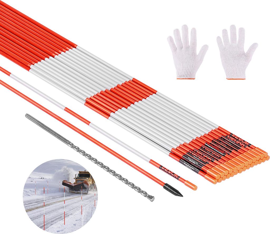 VEVOR Schneestangen, 500 Stück, 122 cm lang, 6,35 mm Produktbild 