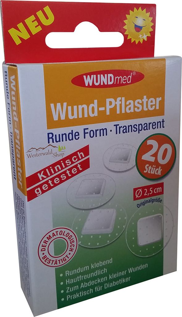 A product box for WUNDmed Wund-Pflaster (wound plasters).