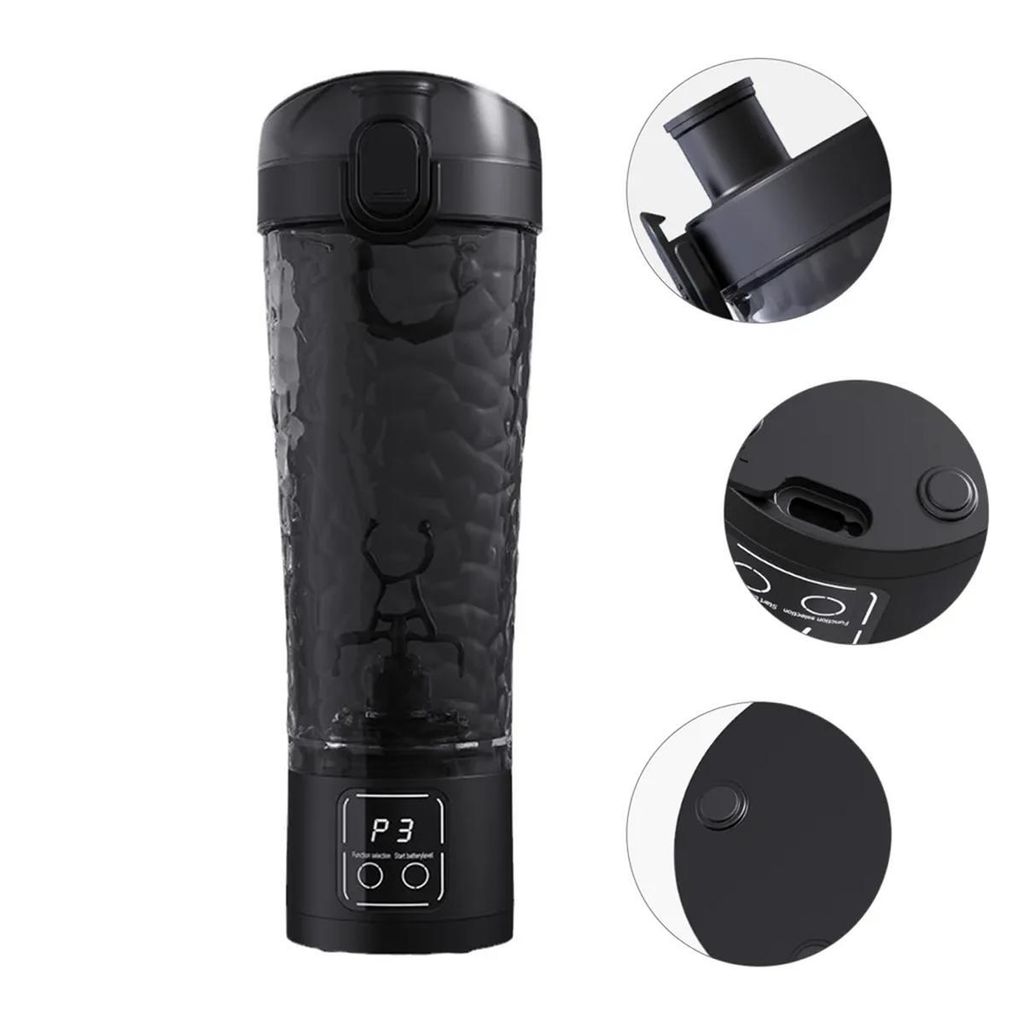 Mixerbecher, Sport-Fitness Elektrischer tragbarer Mixerbecher, 700ml, ABS-HT-beständig, IPX5 wasserdicht , für Kaffee, Proteinpulver, Tee