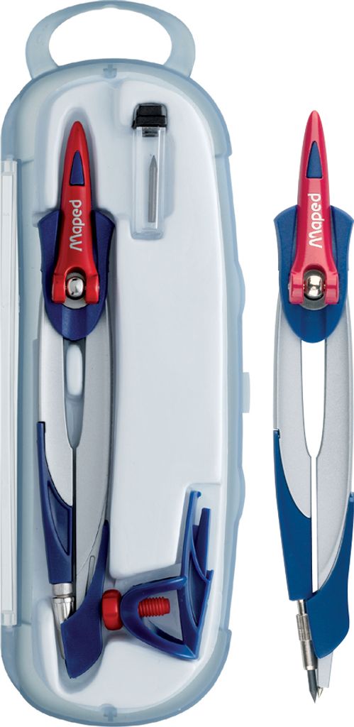 Maped Zirkelkasten Stop System 3-teilig blau Produktbild 