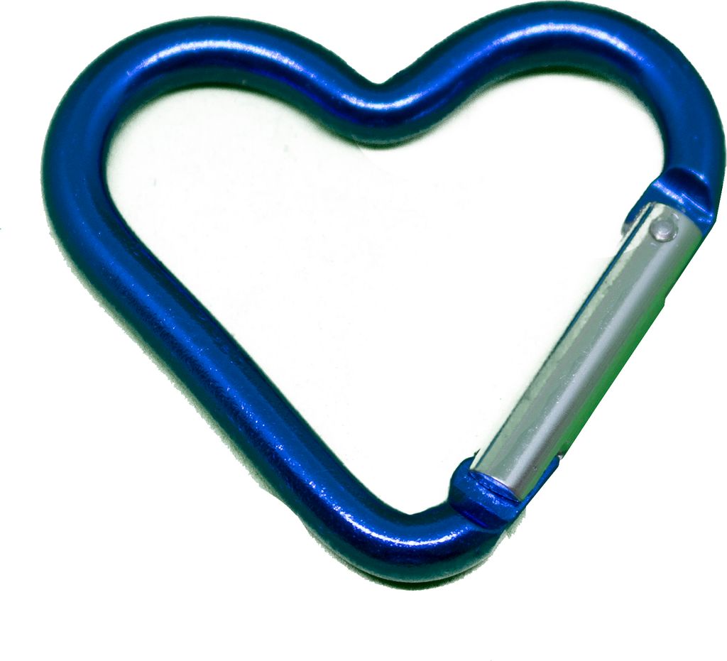 Karabiner Herz blau Produktbild 