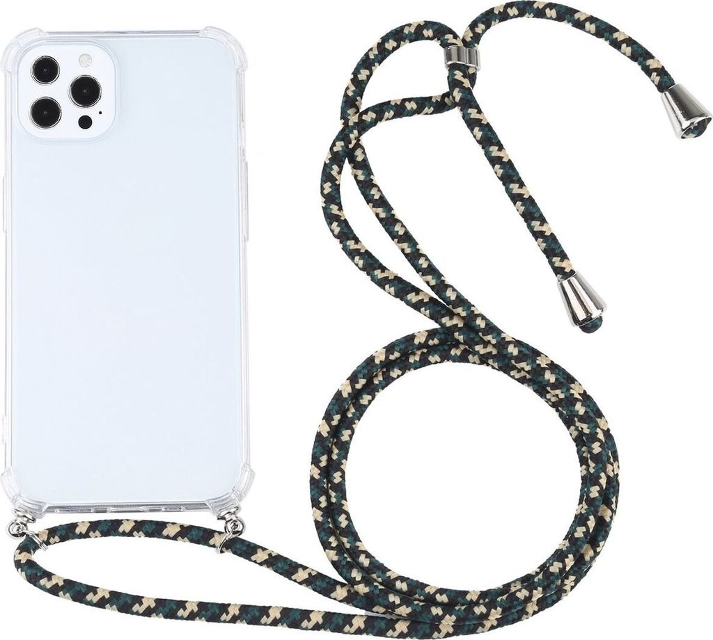 König Design Hülle kompatibel mit Apple iPhone 13 Pro Max Kunststoff Handykette Cover - Case Handyhülle Schwarz