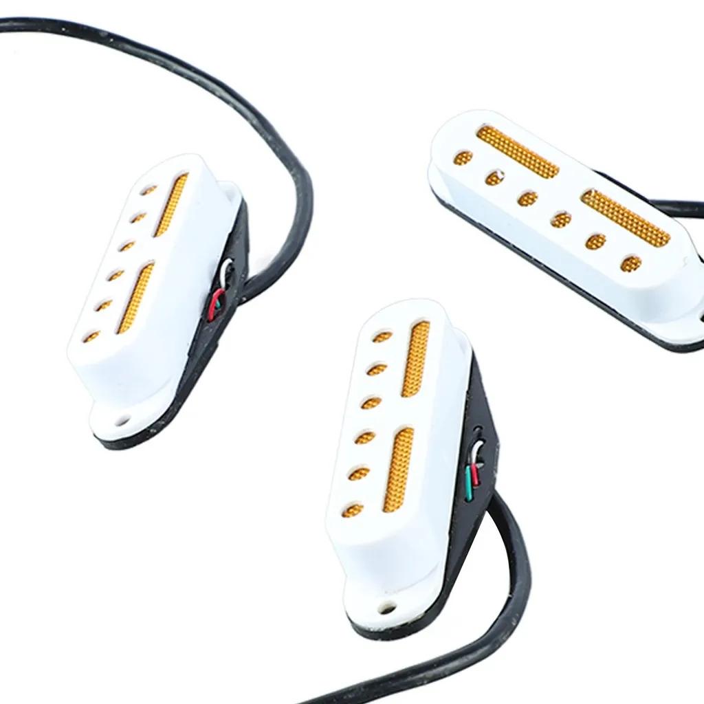 Éliminez les Parasites : Lot 3 Micros Simple Bobinage Blanc pour Guitare - 15