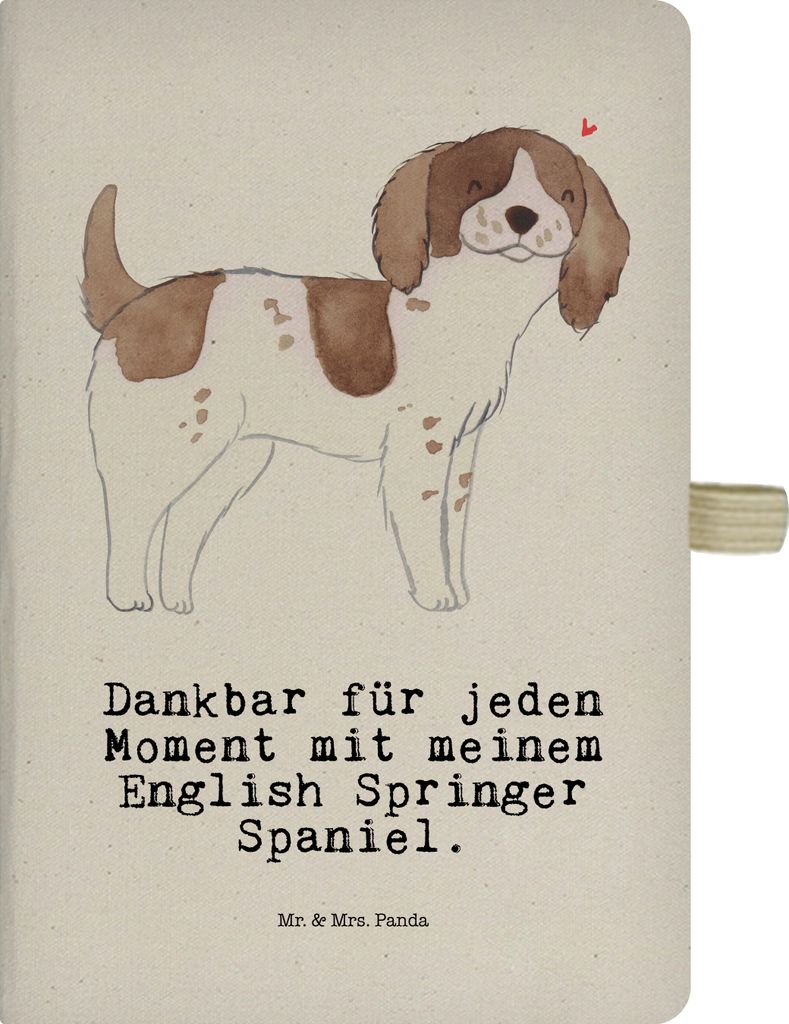 Mr. & Mrs. Panda Tagebuch English Springer Spaniel Moment - Transparent - Geschenk, Kladde, Reisetagebuch, Journal, notizbuch, A5