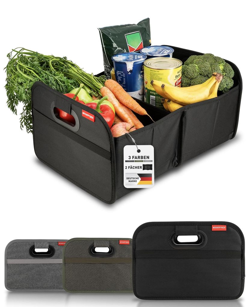 MyHappyRide Auto Kofferraumtasche Schwarz - Kofferraum Produktbild 