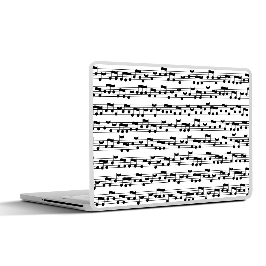 MuchoWow Laptop Aufkleber Sticker Cover Musik - Patterns - Musiknoten 32.5x23.5 cm - Sticker für Laptop - Selbstklebend