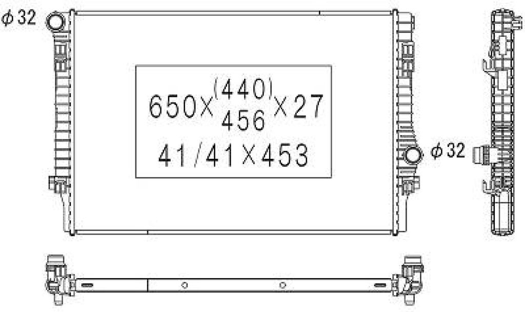DIEDERICHS DCM3471 Kühler Wasserkühler Motorkühler für VW Golf VII Schrägheck (5G1, BQ1, BE1, BE2) für AUDI A3 Sportback (8VA, 8VF)