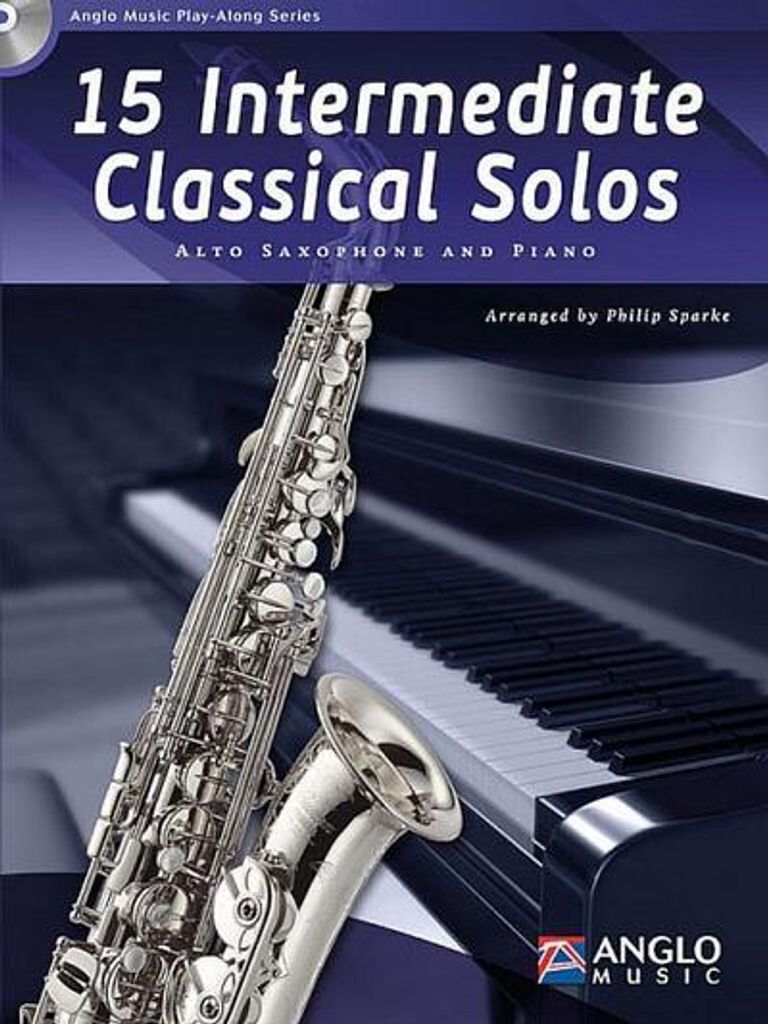 15 Intermediate Classical Solos, für Altsaxophon + Klavier, m. Audio-CD
