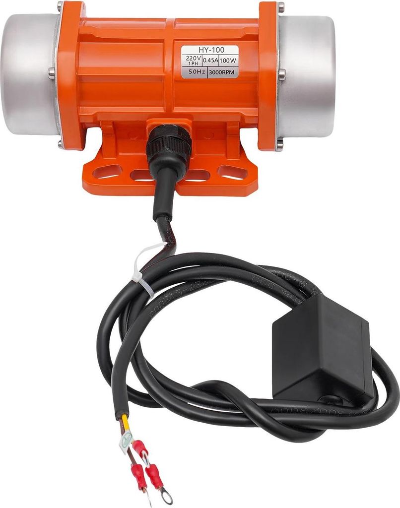 Betonrüttler - Vibrationsmotor PT100/2S-18 - Leistung 100 W - AC 220–240 V, 50 Hz - IP65 - Maße 14,9×11×7,05 cm - Effizienzklasse IE1