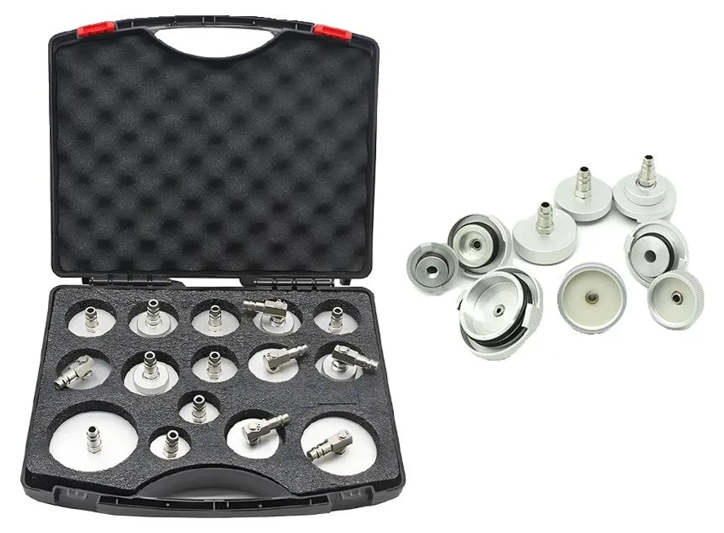 Kit adaptateurs de purge de freins 15 pièces alu