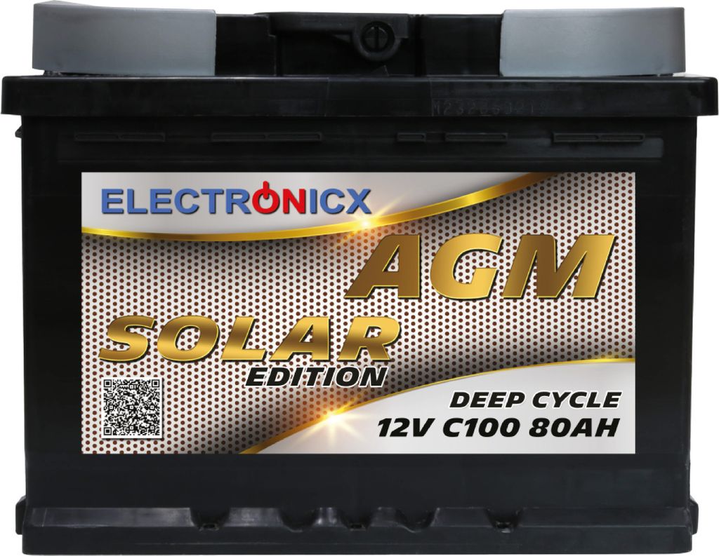 Electronicx Solar Edition AGM-Batterie 80 Ah – 12 V Produktbild 