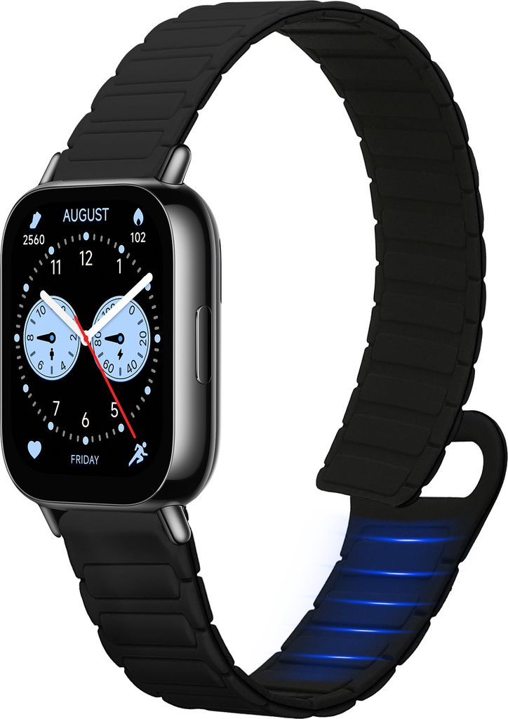 kwmobile Ersatzarmband kompatibel mit Huawei Redmi Watch 5 Active / Watch 5 Lite Armband - Fitnesstracker Silikon Band mit Magnetverschluss