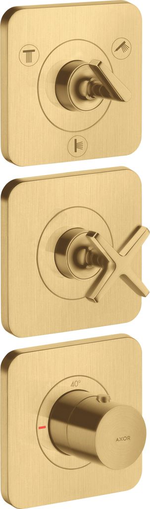 hansgrohe AXOR Citterio E Thermostatmodul 38 x 12 Unterputzmodell für 3 Verbraucher mit 3 Einzelrosetten, 36704250