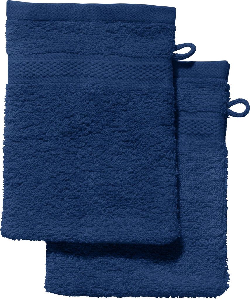 REDBEST Waschhandschuh Chicago" 2er-Pack dunkelblau 15x21 cm"