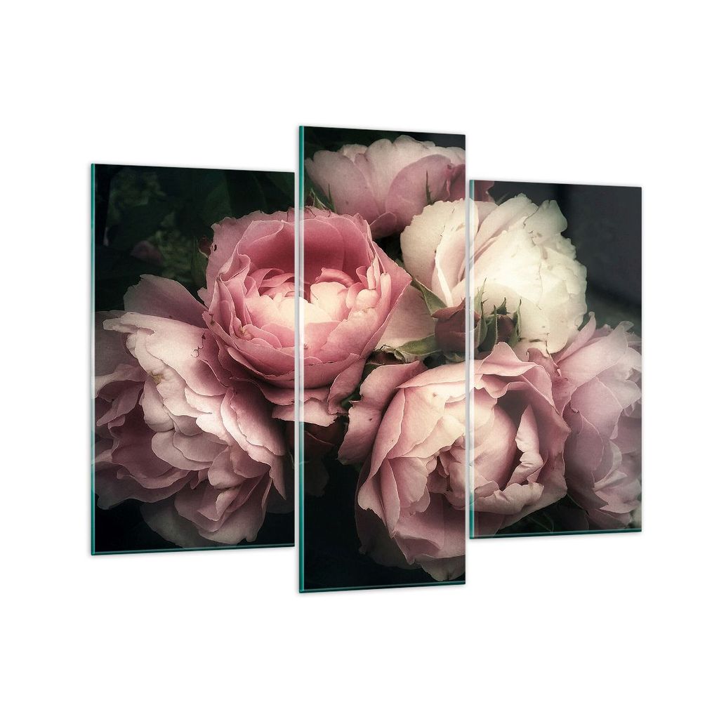 Bilder auf glas - Pfingstrose Blume - 130x100cm - Glasbilder - Wandbilder - Kunstdruck - zum Aufhängen bereit - Wanddekoration aus Glas - Glas Bil...