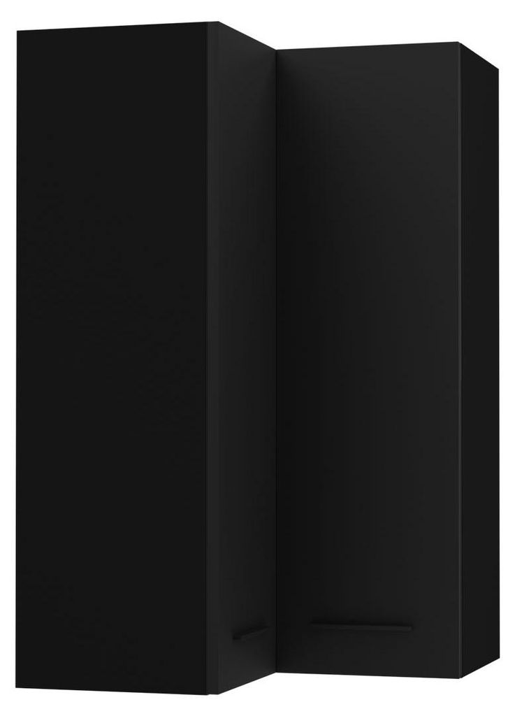 XL Kücheneckhängeschrank BONN 60x60xcm 2-türig matt Farbe wählbar (BO-W14/60) schwarz matt schwarz