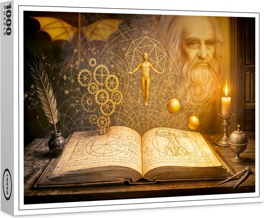 raxxa Premium-Puzzle "Da Vinci inventions from ancient sketchbook", 1000 Teile