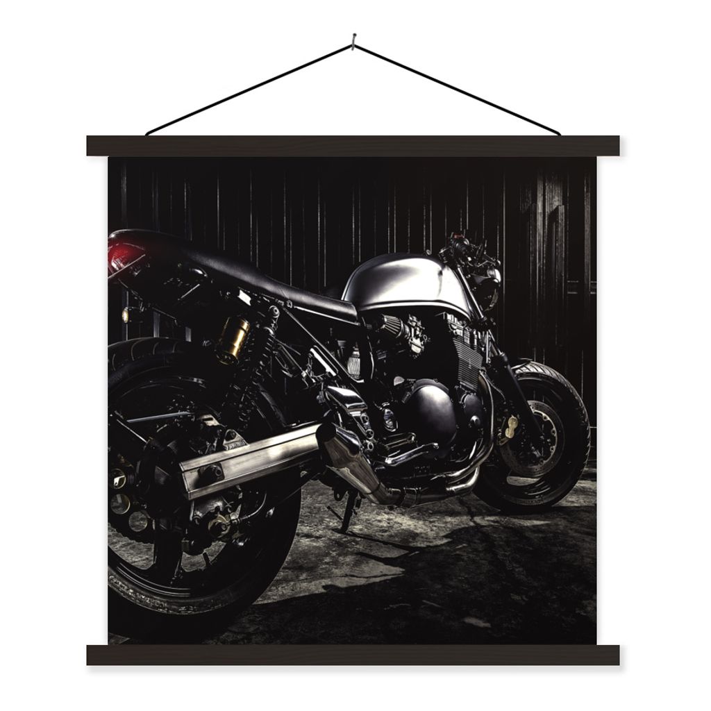 MuchoWow Textilposter Schönes Bild eines schönen Motorrads 120x120 cm mit schwarzem Rahmen - Aufhängungsset