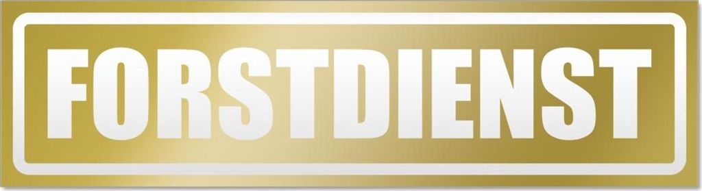 Forstdienst invertiert Magnetschild Schild magnetisch