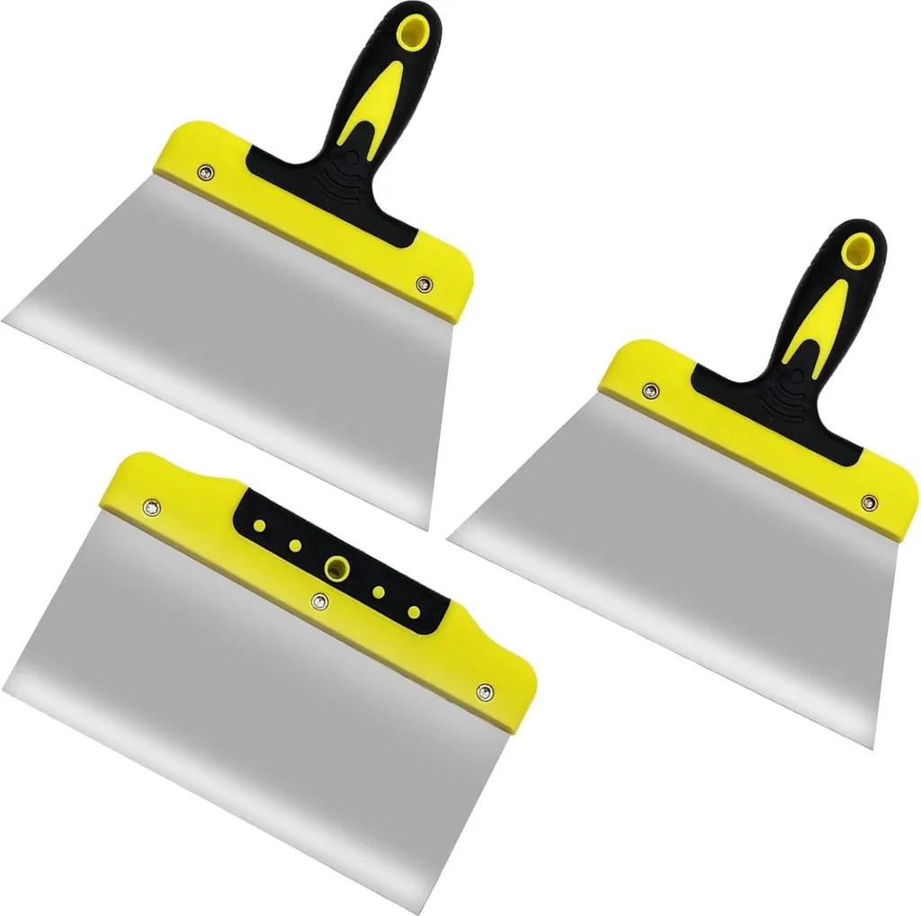 Kit de racloirs pour enlever peinture et colle - 3 tailles en inox