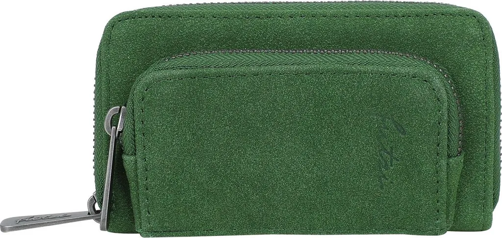 Porte-monnaie Souple Dark Olive Wini Jacky Wallet avec Zip de Sécurité