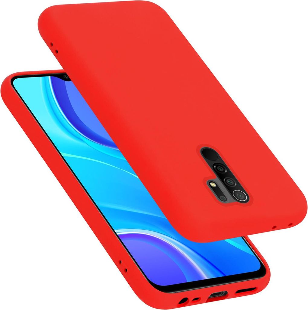 Cadorabo Schutzhülle für Xiaomi RedMi 9 Hülle in Rot Handyhülle Case Cover TPU Etui