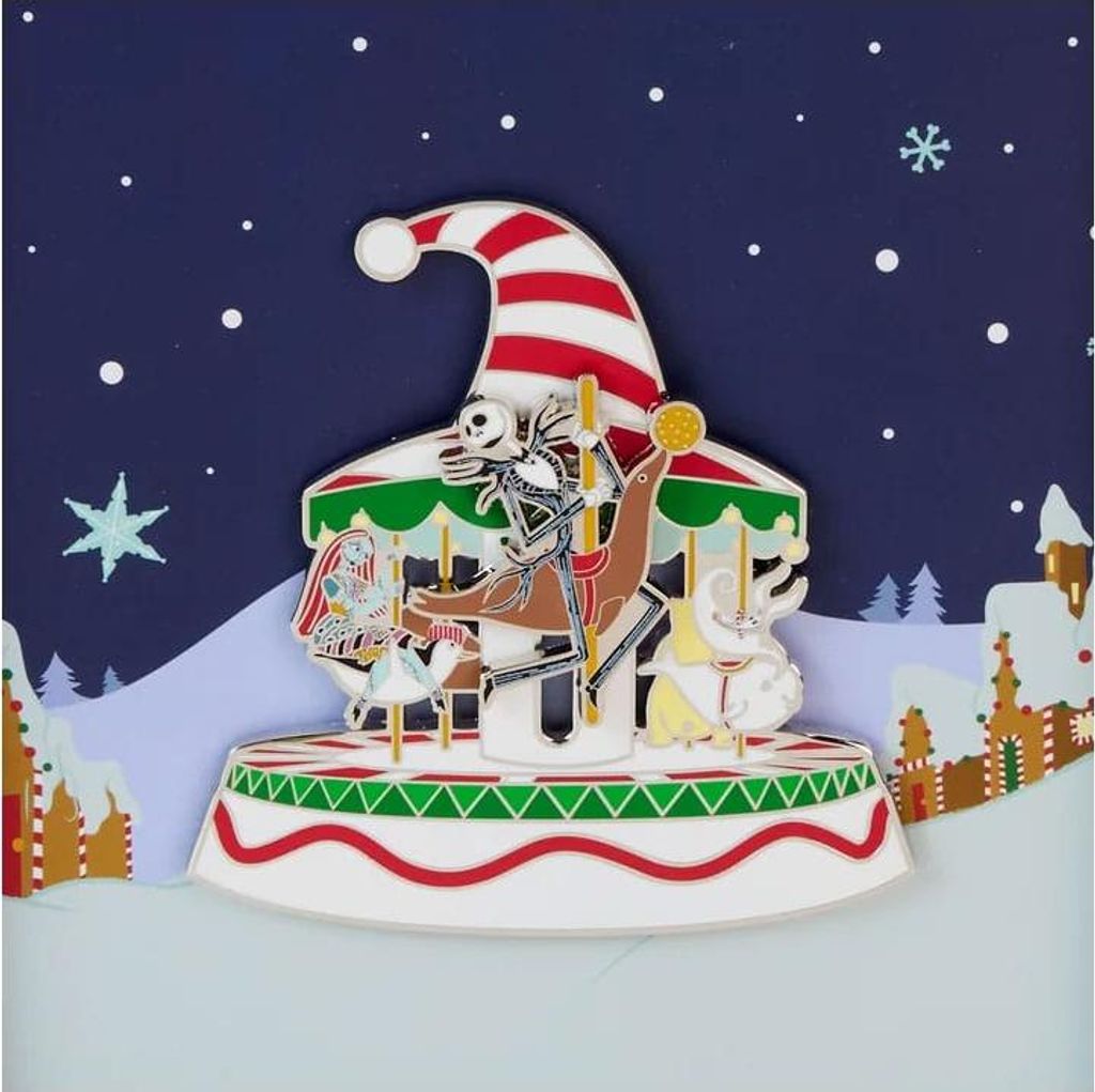 Loungefly Disney Nightmare Before Christmas Stadt Karussell Emaille Pin