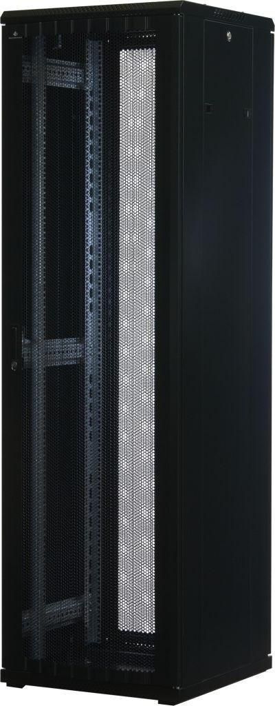 Rockstable 42HE 19 Zoll Serverschrank Netzwerkschrank (BxTxH) 600x600x2000mm mit Gitternetztüren - Türanschlag wechselbar - Türen und Seitenwän...