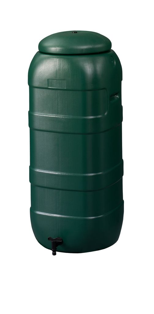 Begreen Regentonne komplett 100 Liter grün mit freiem Boden