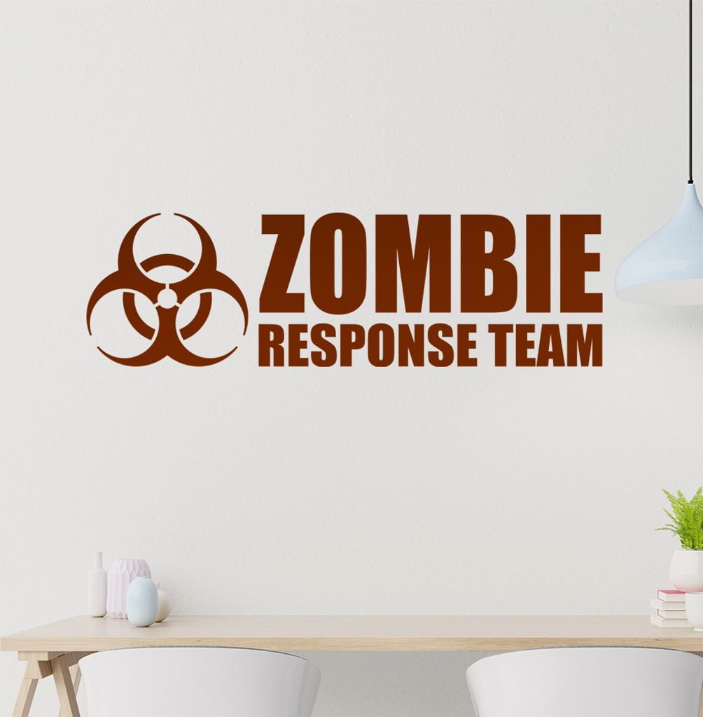 Kiwistar Zombie Response Team Wandtattoo in 6 Größen - Wandaufkleber Wall Sticker - Dekoration, Küche, Wohnzimmer, Schlafzimmer, Badezimmer