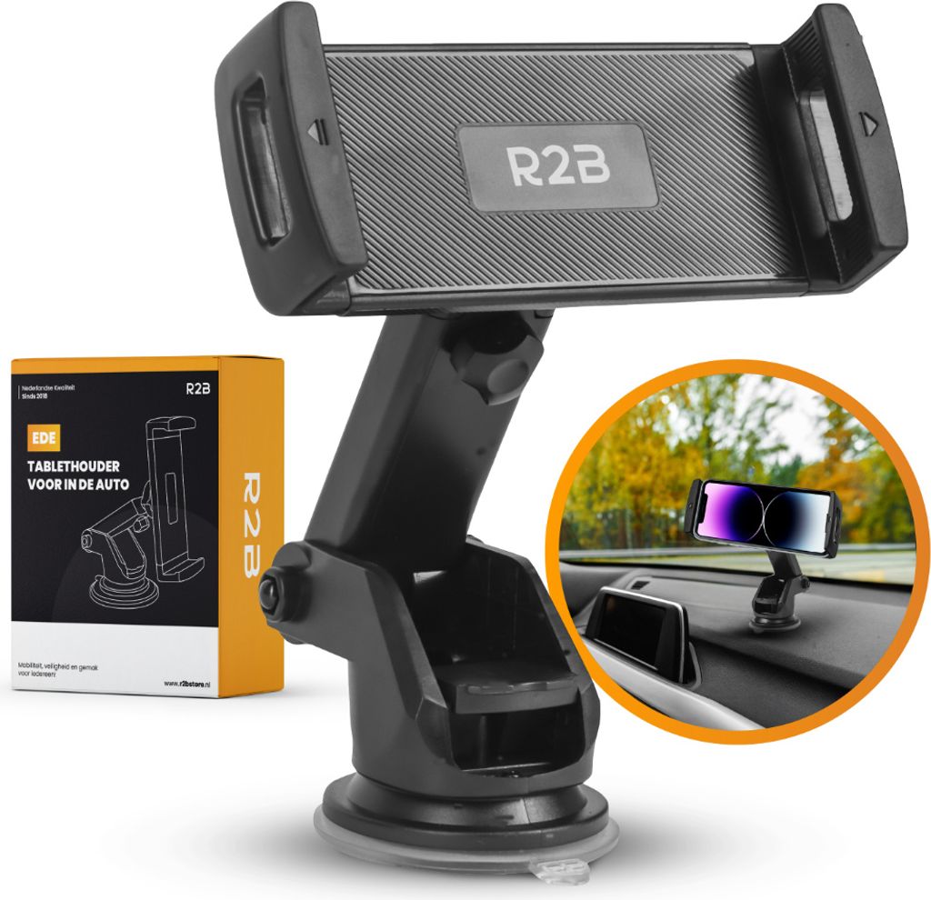 R2B Tablet Handyhalter Auto-Saugnapf - für Fenster und Armaturenbrett - auto vorne - Schreibtisch, windschutzscheibe, Küche - kfz tablet halterung