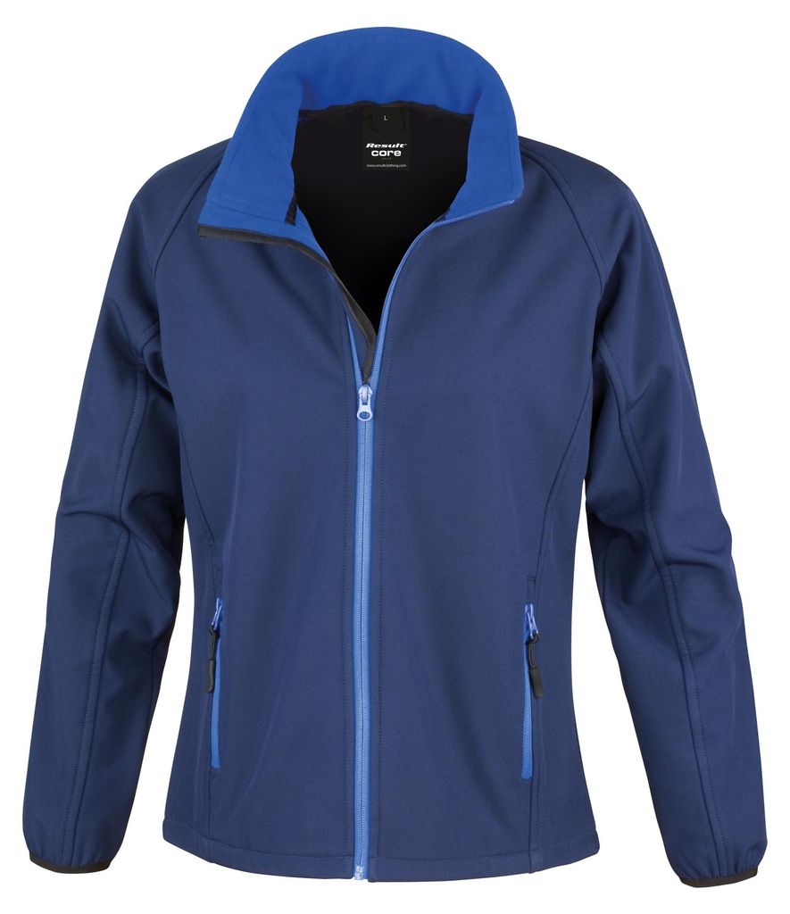 Result Core Damen Softshell-Jacke, bedruckbar RW3696 (L) (Marineblau/Königsblau)